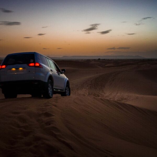 Merzouga - Morocco - Desert - Land Cruiser - 4x4 - Sunset - Sand ride