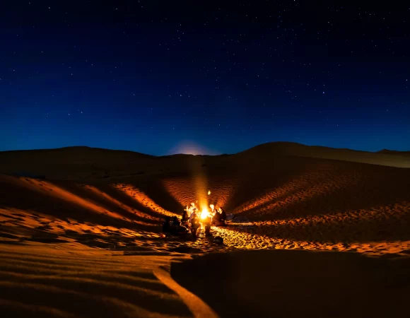 Glamping in Morocco desert